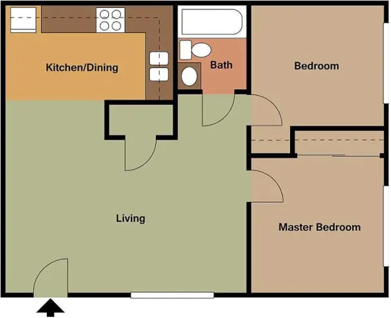 2 beds, 1 bath, 750 sqft, $895, Unit 317