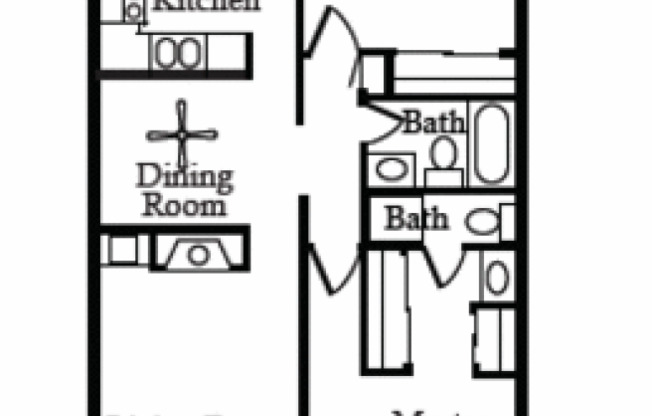 2 beds, 2 baths, 939 sqft, $1,425