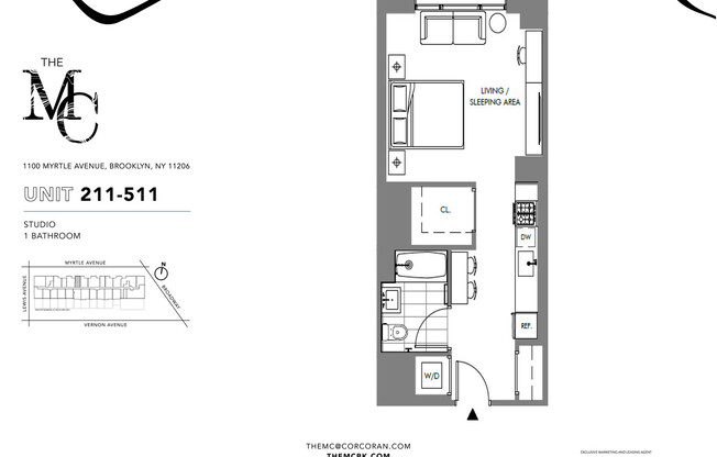 Studio, 1 bath, $2,895, Unit 5111