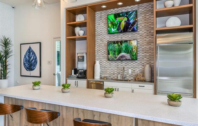 Demonstration Kitchen at Lenox Luxury Apartments in Riverview FL