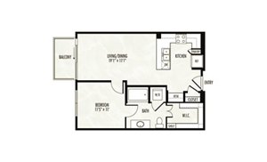 1 bed, 1 bath, 750 sqft, $2,520