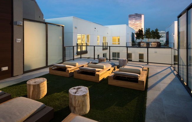 Three Rooftop Sky Decks with City Views at 1000 Grand by Windsor, 1000 S Grand Ave, Los Angeles