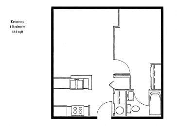 1 bed, 1 bath, 484 sqft, $814