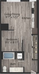1 bed, 1 bath, 546 sqft, $1,803