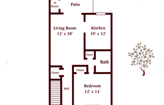 1 bed, 1 bath, 730 sqft, $1,635, Unit H-15