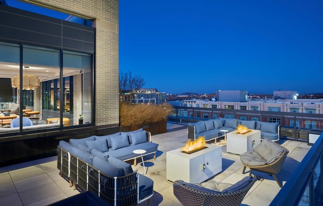 Relax Around the Rooftop Fire Pits