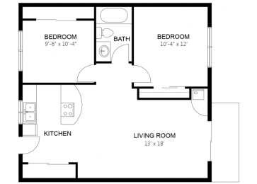 2 beds, 1 bath, 835 sqft, $2,045