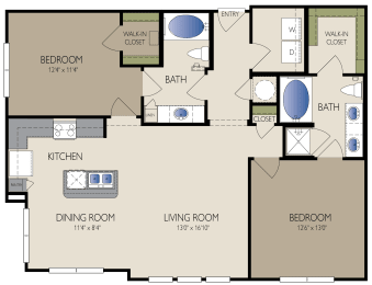 2 beds, 2 baths, 1,176 sqft, $1,679