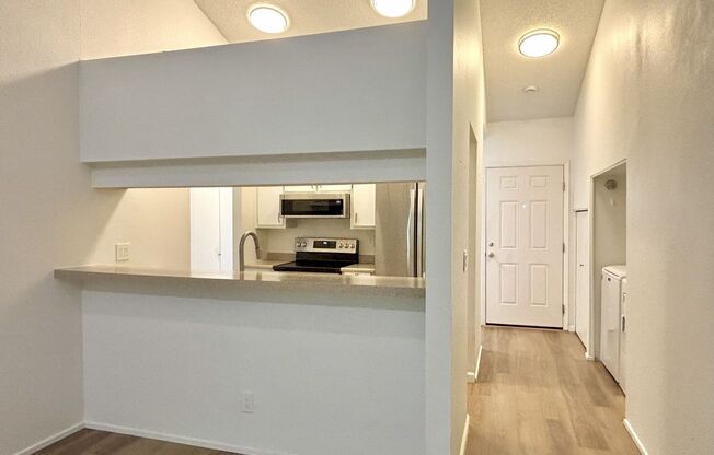 Top floor (2nd) floor Hazelwood condo, 2 beds, 2 baths.  Garage, vaulted ceilings and lots of patio space