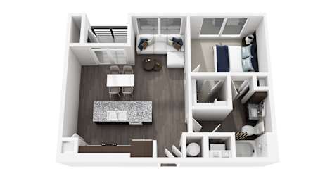 1 bed, 1 bath, 712 sqft, $1,907