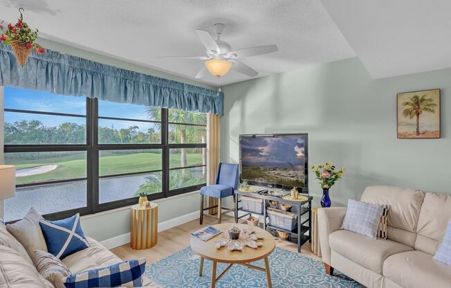 55+ Golf Views Furnished 2/2 Condo Annually or Seasonally