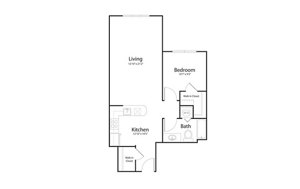 1 bed, 1 bath, 619 sqft, $1,414