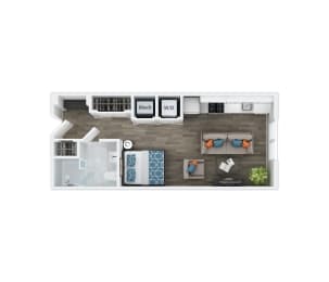 1 bed, 1 bath, 458 sqft, $1,696