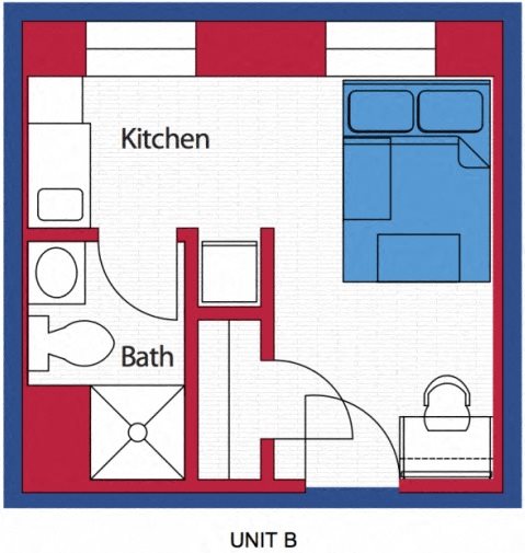 1 bed, 1 bath, 190 sqft, $866