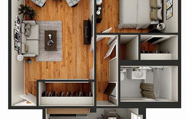 1 bed, 1 bath, 525 sqft, $1,700, Unit 915-601