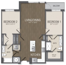 1 bed, 1 bath, 1,131 sqft, $2,250