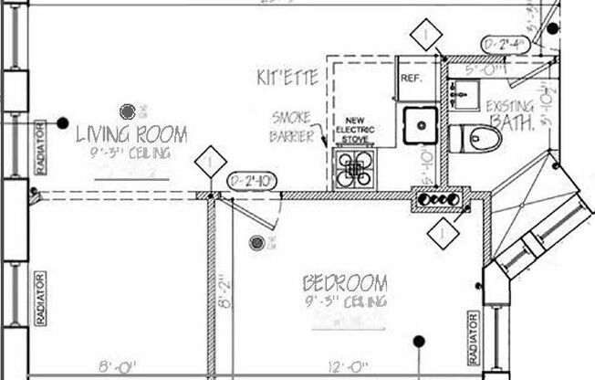 1 bed, 1 bath, 470 sqft, $2,693, Unit 21