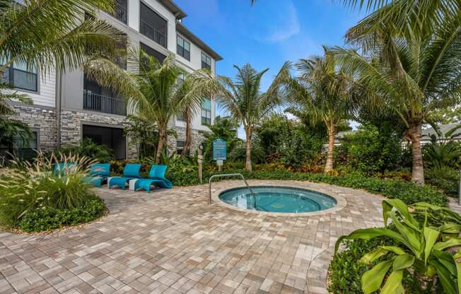 Pool area with sundeck at AxisOne, Stuart, FL, 34994