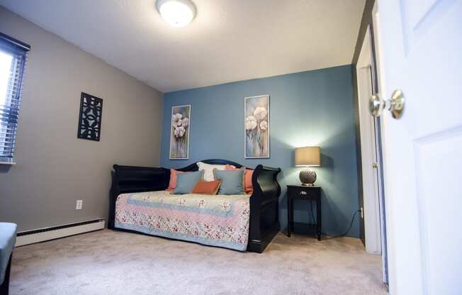 Spacious bedroom at Mason Hills Apartments in Mason, MI