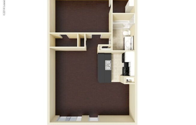 1 bed, 1 bath, 640 sqft, $940