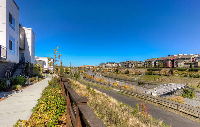 Highlands Drive with Foot Bridge at Discovery West, Issaquah, 98029