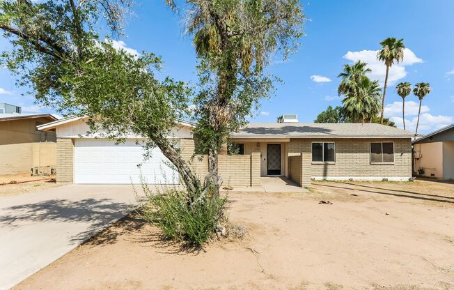 3 Bedroom + 2 Bathroom + 2 Car Garage Single Level Home in Centrally Located Phoenix