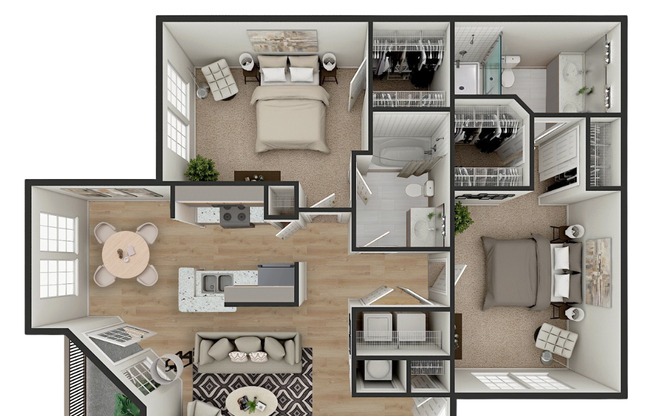 2 beds, 2 baths, 1,033 sqft, $1,879, Unit 28-28204