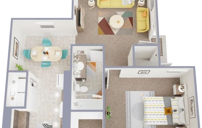 1 bed, 1 bath, 625 sqft, $1,020, Unit 2129