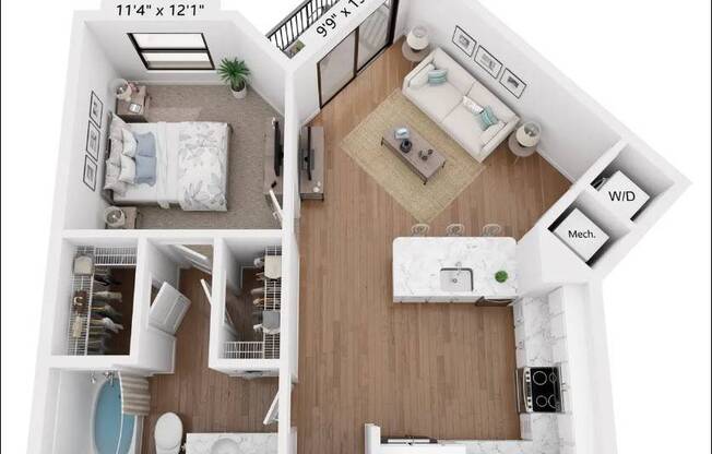 1 bed, 1 bath, 986 sqft, $3,048