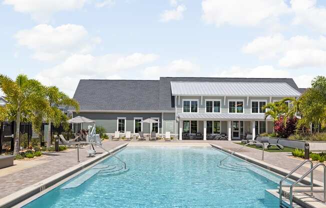 the swimming pool at Palm Grove in Ellenton, FL 34222