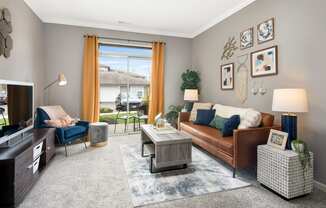 Modern Living Room at Thornberry Woods Apartment Homes, Illinois