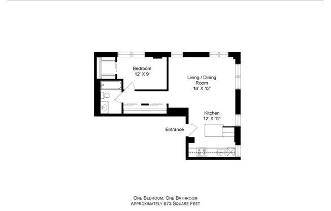 1 bed, 1 bath, 673 sqft, $1,795, Unit 205