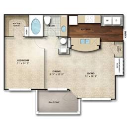 1 bed, 1 bath, 700 sqft, $1,438