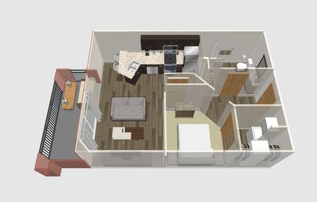 Studio, 1 bath, 557 sqft, $1,565, Unit 104-311