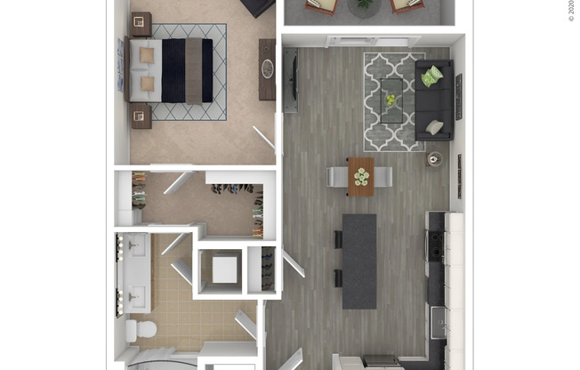 1 bed, 1 bath, 670 sqft, $1,814