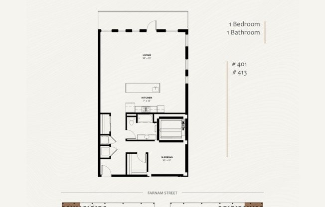 1 bed, 1 bath, 1,386 sqft, $2,750, Unit 401