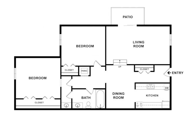 2 beds, 1 bath, 1,000 sqft, $1,090