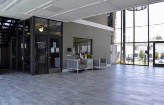 Spacious lobby and leasing offices