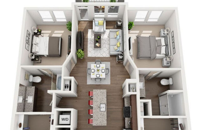 2 beds, 2 baths, 1,125 sqft, $1,193