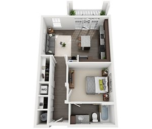 Studio, 1 bath, 672 sqft, $1,440