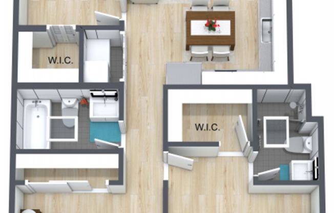 3 beds, 2 baths, 975 sqft, $3,695, Unit 4820-3