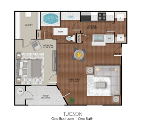 1 bed, 1 bath, 700 sqft, $1,594