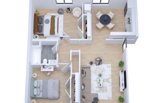 2 beds, 1 bath, 915 sqft, $1,695, Unit N204