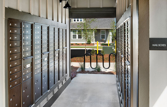 mail lockers at the cottages