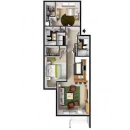 2 beds, 2 baths, 950 sqft, $1,945