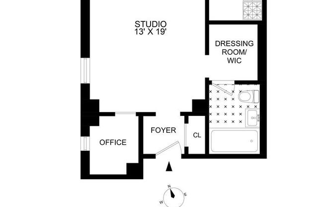 Studio, 1 bath, $4,400, Unit 12J