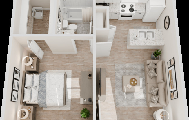 1 bed, 1 bath, 420 sqft, $795