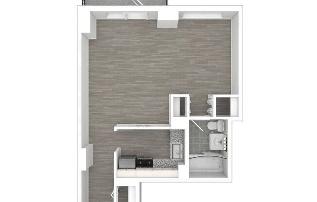 Studio, 1 bath, 561 sqft, $2,930