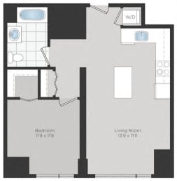 1 bed, 1 bath, 691 sqft, $2,795