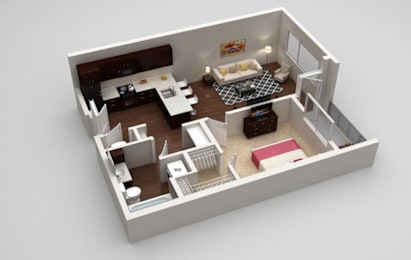 1 bed, 1 bath, 688 sqft, $1,470